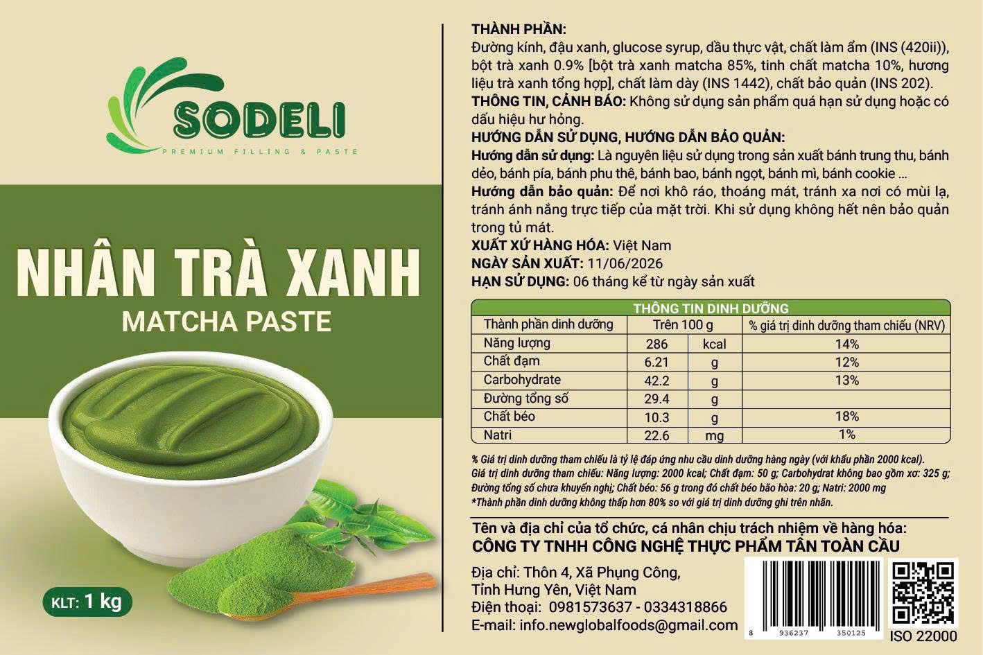 Nhân trà xanh cao cấp Nhân trà xanh cao cấp