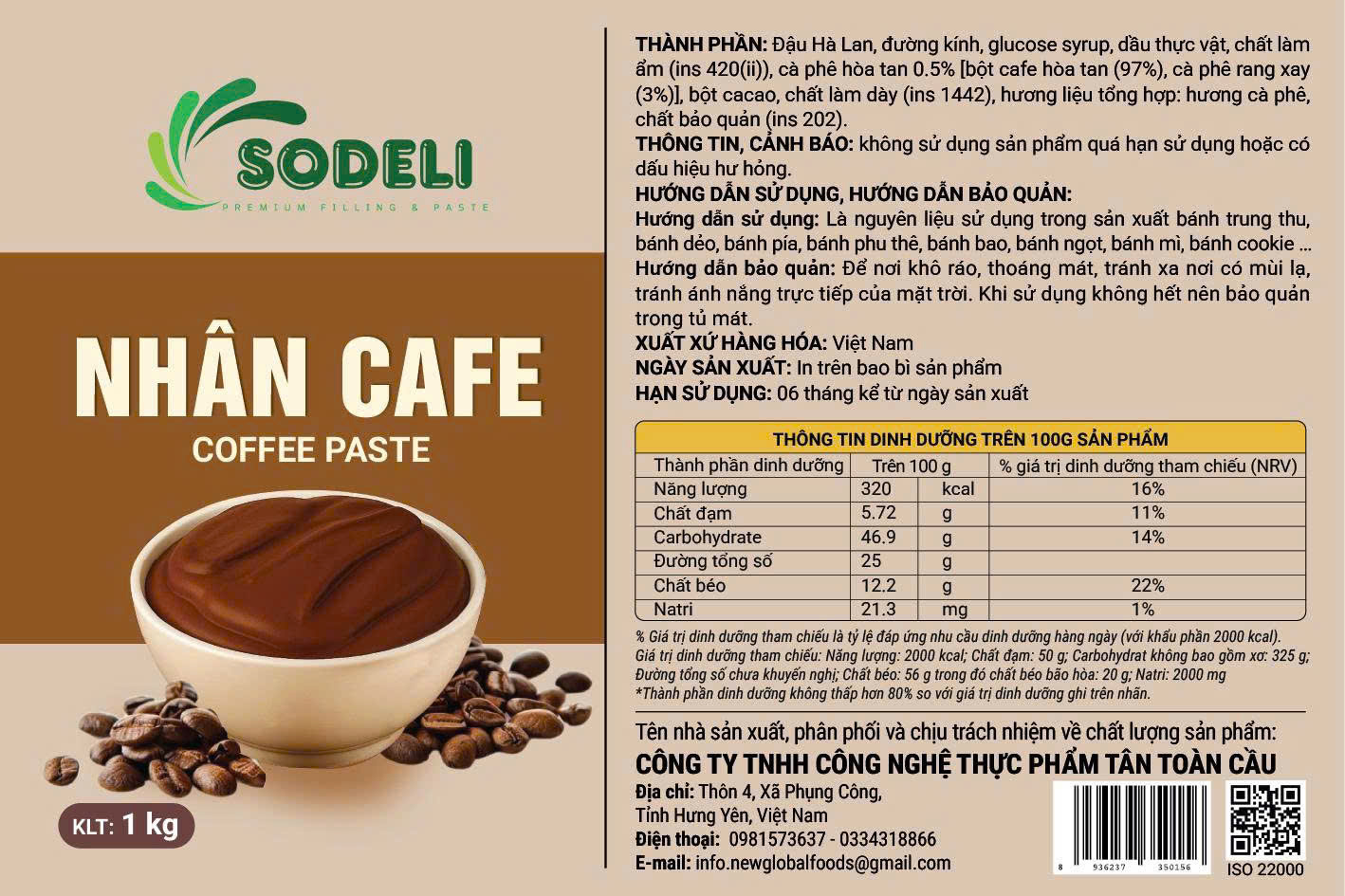 Nhân bánh trung thu cafe
