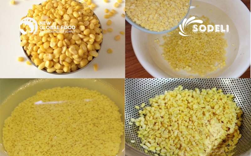 Sơ chế và hấp đậu xanh