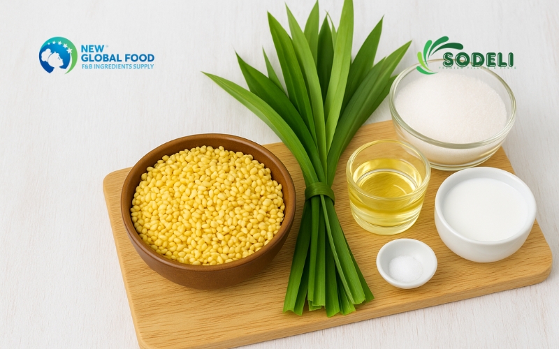 Chuẩn bị nguyên liệu làm nhân bánh lá dứa