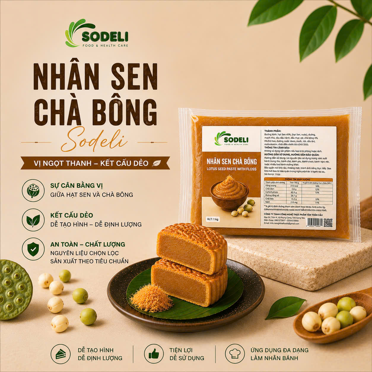 Nhan sen cha bong