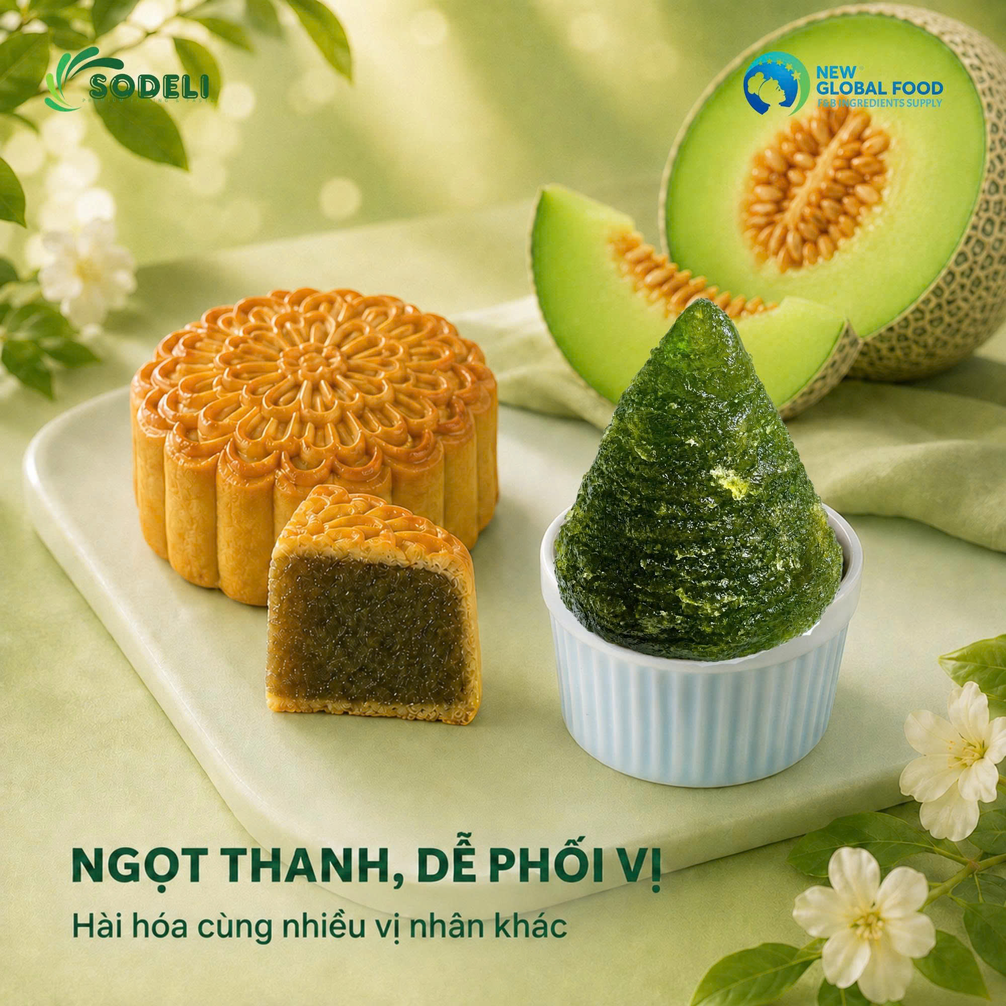 Nhân bánh trung thu trái cây hương vị dưa lưới 2 Nhân bánh trung thu trái cây hương vị dưa lưới 2