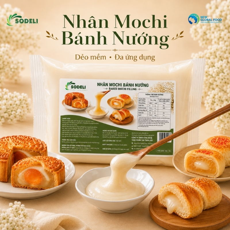 Nhân mochi bánh nướng Nhân mochi bánh nướng