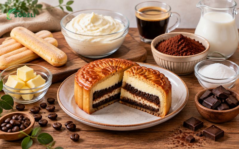 Nguyên liệu làm nhân tiramisu bánh trung thu Nguyên liệu làm nhân tiramisu bánh trung thu