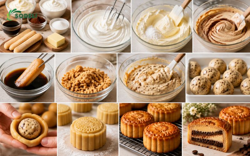 Cách làm nhân tiramisu bánh trung thu tại nhà Cách làm nhân tiramisu bánh trung thu tại nhà