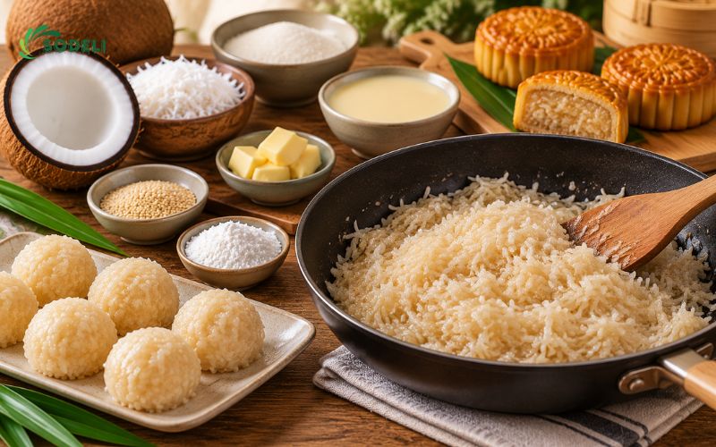 Cách làm nhân dừa bánh trung thu thơm ngon Cách làm nhân dừa bánh trung thu thơm ngon