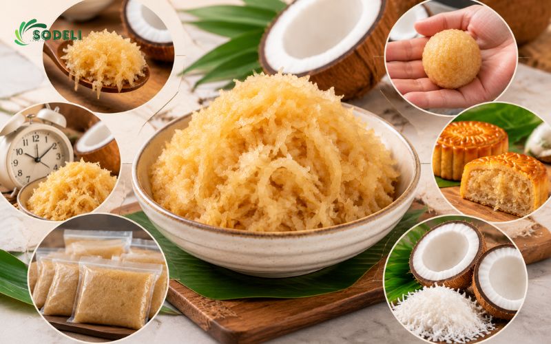 Cách chọn nhân dừa sên sẵn chất lượng Cách chọn nhân dừa sên sẵn chất lượng