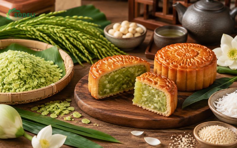 nhân cốm bánh trung thu