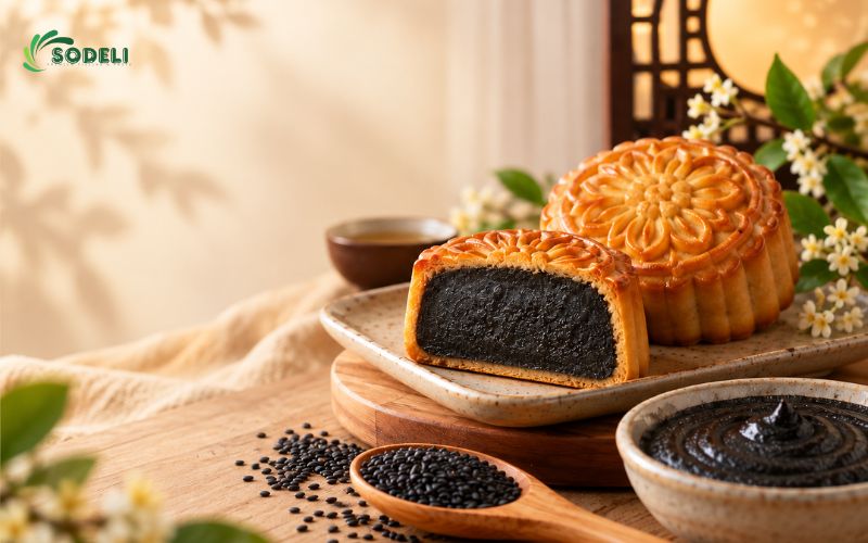 nhân mè đen bánh trung thu