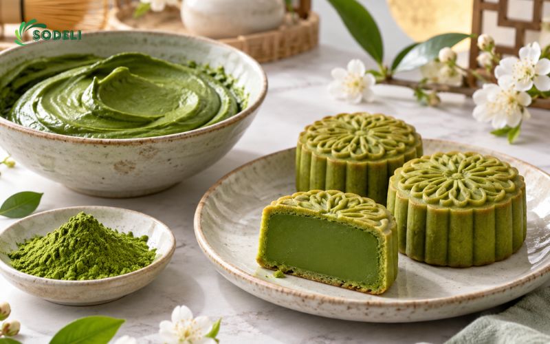 Nguyên liệu làm nhân matcha bánh trung thu chuẩn vị Nguyên liệu làm nhân matcha bánh trung thu chuẩn vị