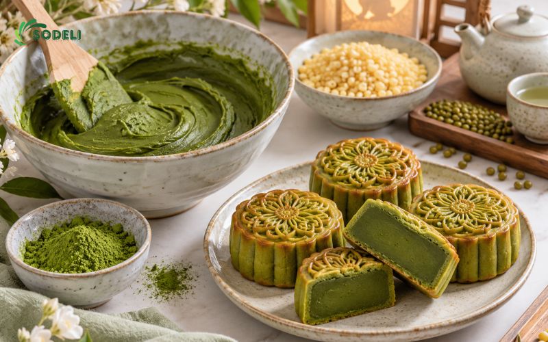 nhân matcha bánh trung thu