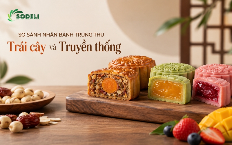 Nhân bánh trung thu trái cây và truyền thống Nhân bánh trung thu trái cây và truyền thống